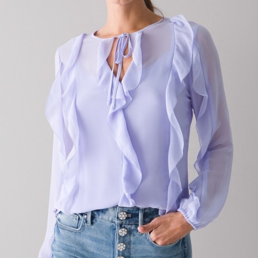 WHBM periwinkle blouse